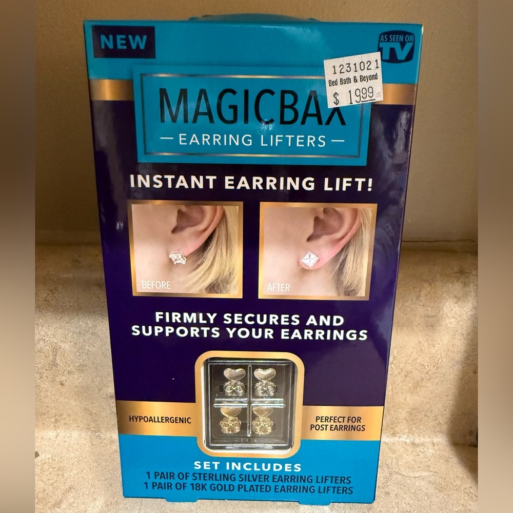 MagicBax Gold & Silver Earring Lifters BRAND NEW NEVER USED